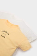 Baby Boy Dinosaur Printed Cotton 2 Piece T-Shirt