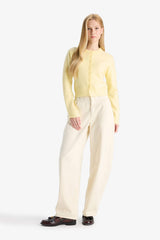 Cool Slim Fit Slim Cut Crew Neck Buttoned Knitwear Cardigan