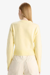 Cool Slim Fit Slim Cut Crew Neck Buttoned Knitwear Cardigan