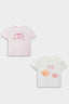 Baby Girl Newborn Crew Neck Printed Combed Cotton 2-Pack Short Sleeve T-Shirt