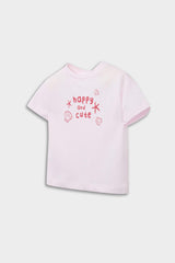 Baby Girl Newborn Crew Neck Printed Combed Cotton 2-Pack Short Sleeve T-Shirt