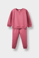 Baby Girl 2-Piece Set with Soft Furry Inside Sweatshirt and Sweatpants