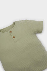 Baby Boy Muslin 2 Piece Set