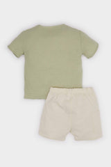 Baby Boy Muslin 2 Piece Set