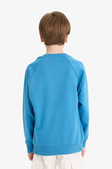 Boys Crew Neck Basic Plain School Sweatshirt