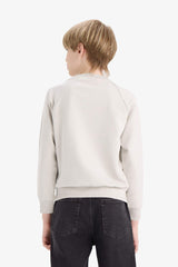 Boys Crew Neck Basic Plain School Sweatshirt