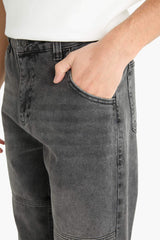 Relax Fit Ripped Detail Jeans