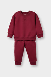 Baby Boy 2-Piece Set Basic Plain Sweatshirt Tracksuit Bottoms