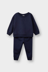 Baby Boy 2-Piece Set Basic Plain Sweatshirt Tracksuit Bottoms