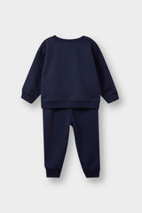 Baby Boy 2-Piece Set Basic Plain Sweatshirt Tracksuit Bottoms