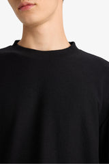 Boxy Fit Relaxed Cut Crew Neck Cotton Long Sleeve T-Shirt