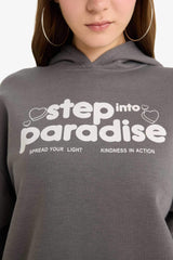 Cool Oversize sweatshirt with a wide fit, hood, print and thick fabric