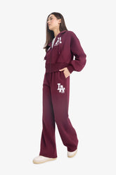 Cool Wide Leg Printed Trousers in Heavy Fabric