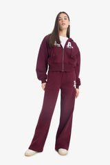 Cool Wide Leg Printed Trousers in Heavy Fabric