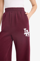 Cool Wide Leg Printed Trousers in Heavy Fabric