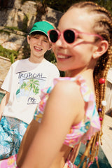 Boys Crew Neck Printed Short Sleeve T-Shirt