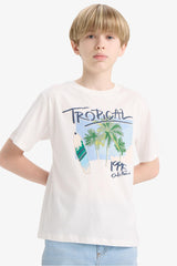 Boys Crew Neck Printed Short Sleeve T-Shirt