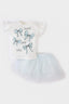 Girl Printed Short Sleeve T-Shirt Tutu Skirt 2 Piece Set