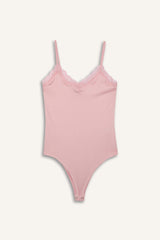 Slim Fit V Neck Laced Tank Top