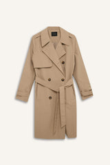 Regular Fit Belted Pocket Trench Coat