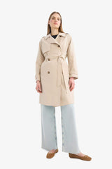 Regular Fit Belted Pocket Trench Coat