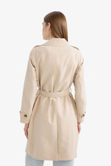 Regular Fit Belted Pocket Trench Coat