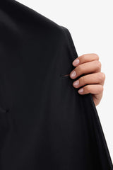 Regular Fit Faux Leather Belted Long Trench Coat