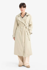 Regular Fit Removable Hooded Belted Trench Coat
