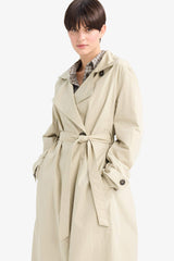 Regular Fit Removable Hooded Belted Trench Coat