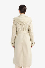 Regular Fit Removable Hooded Belted Trench Coat