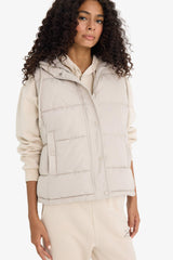 Regular Fit Hooded Zip-Up Puffer Vest