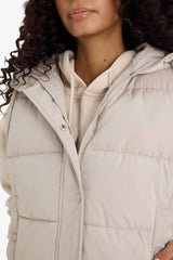 Regular Fit Hooded Zip-Up Puffer Vest