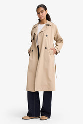 Regular Fit Cotton Belted Long Trench Coat
