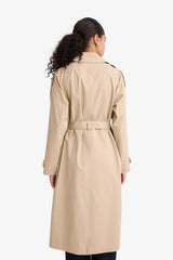 Regular Fit Cotton Belted Long Trench Coat