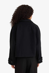 Regular Fit Polo Collar Cashmere Short Jacket