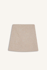 High-waisted A-line skirt with tweed lining