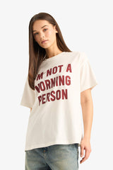 Oversize Wide Pattern Crew Neck Printed Short Sleeve T-Shirt