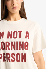 Oversize Wide Pattern Crew Neck Printed Short Sleeve T-Shirt