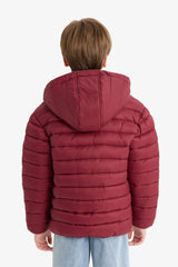 Boys Waterproof Hooded Zippered Puffer Jacket