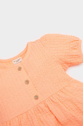 Baby Girl Short Sleeve Crepe Dress