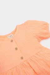 Baby Girl Short Sleeve Crepe Dress