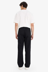 Wide Leg Regular Hem Patch Pocket Gabardine Trousers