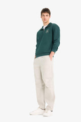 100% Cotton Wide Leg Elastic Waist Tie-Down Parachute Jogger Pants