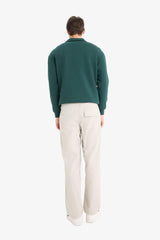 100% Cotton Wide Leg Elastic Waist Tie-Down Parachute Jogger Pants