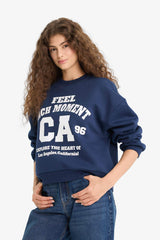 Regular Fit Crew Neck Printed Sweatshirt