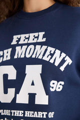 Regular Fit Crew Neck Printed Sweatshirt
