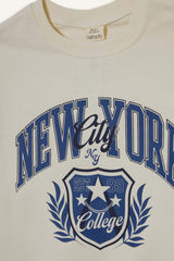 Girls Relax Fit Crew Neck Printed Sweatshirt