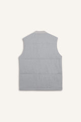 Regular Fit Stand Collar Zippered Pocket Vest