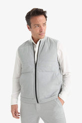 Regular Fit Stand Collar Zippered Pocket Vest