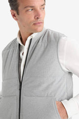 Regular Fit Stand Collar Zippered Pocket Vest